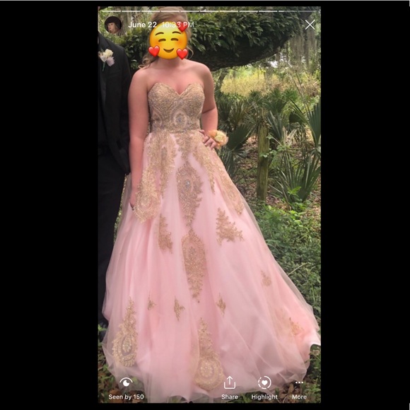 A Corset Prom dress. WORN ONCE - Picture 1 of 4